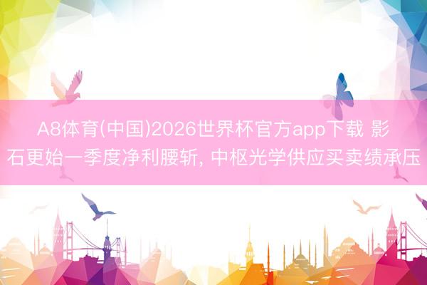 A8体育(中国)2026世界杯官方app下载 影石更始一季度净利腰斩, 中枢光学供应买卖绩承压