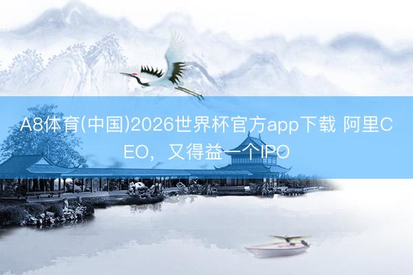 A8体育(中国)2026世界杯官方app下载 阿里CEO，又得益一个IPO