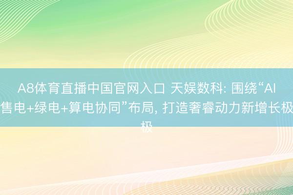 A8体育直播中国官网入口 天娱数科: 围绕“AI售电+绿电+算电协同”布局， 打造奢睿动力新增长极