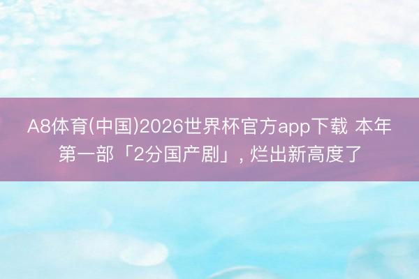 A8体育(中国)2026世界杯官方app下载 本年第一部「2分国产剧」， 烂出新高度了