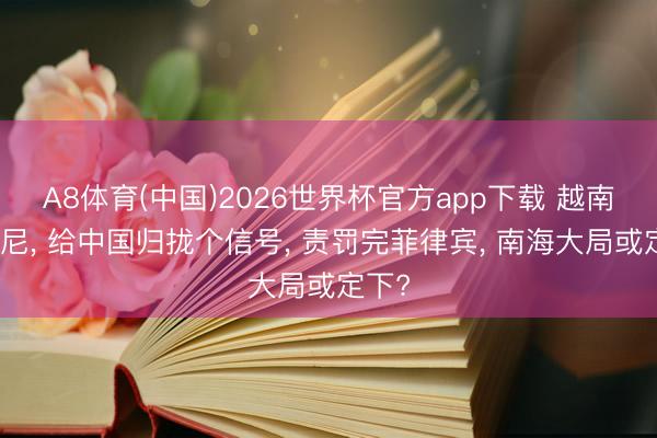 A8体育(中国)2026世界杯官方app下载 越南与印尼， 给中国归拢个信号， 责罚完菲律宾， 南海大局或定下?