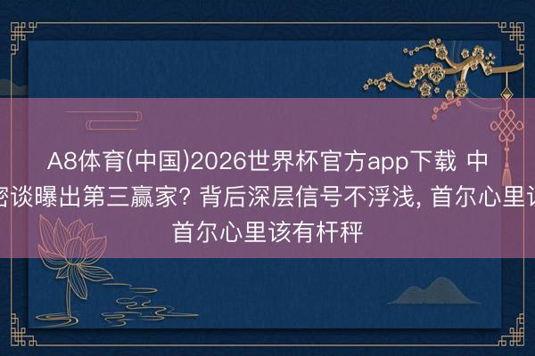 A8体育(中国)2026世界杯官方app下载 中好意思密谈曝出第三赢家? 背后深层信号不浮浅， 首尔心里该有杆秤