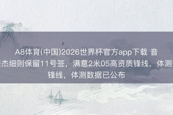 A8体育(中国)2026世界杯官方app下载 音信曝光！豪杰细则保留11号签，满意2米05高资质锋线，体测数据已公布