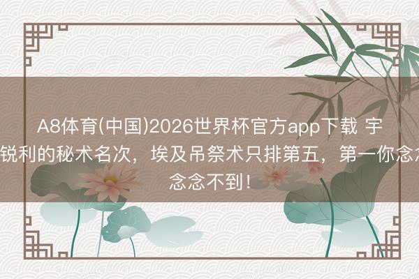 A8体育(中国)2026世界杯官方app下载 宇宙上最锐利的秘术名次，埃及吊祭术只排第五，第一你念念不到！