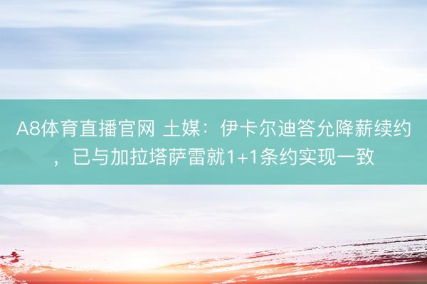 A8体育直播官网 土媒：伊卡尔迪答允降薪续约，已与加拉塔萨雷就1+1条约实现一致
