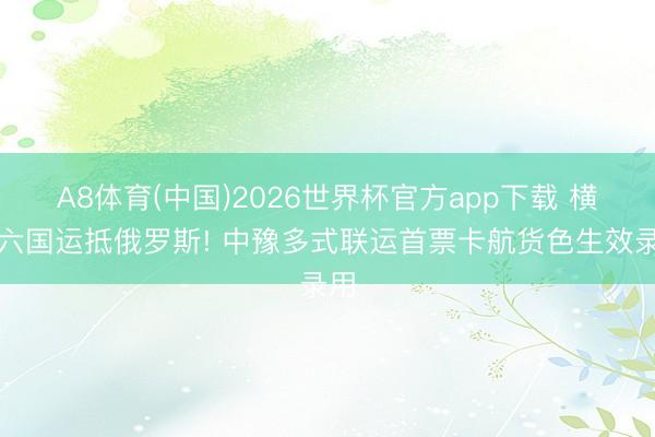 A8体育(中国)2026世界杯官方app下载 横跨六国运抵俄罗斯! 中豫多式联运首票卡航货色生效录用