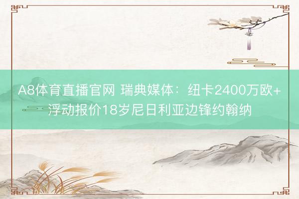 A8体育直播官网 瑞典媒体：纽卡2400万欧+浮动报价18岁尼日利亚边锋约翰纳