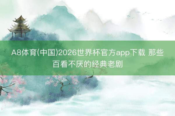 A8体育(中国)2026世界杯官方app下载 那些百看不厌的经典老剧