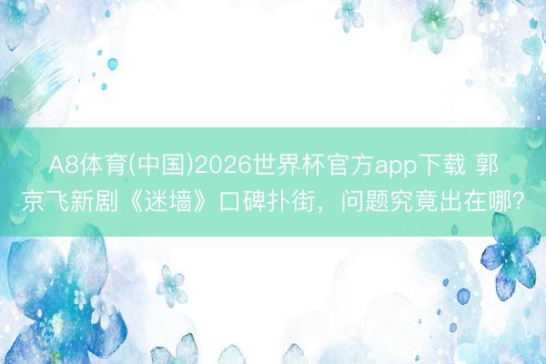 A8体育(中国)2026世界杯官方app下载 郭京飞新剧《迷墙》口碑扑街，问题究竟出在哪？